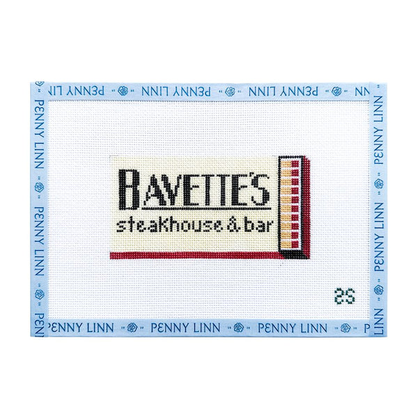 Bavette's Matchbook Canvas