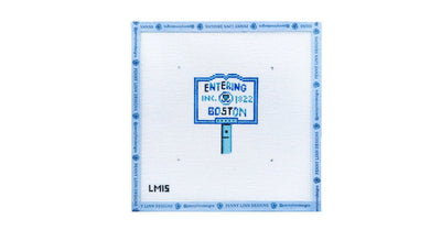ENTERING BOSTON SIGN - Penny Linn Designs - Walkers Needlepoint