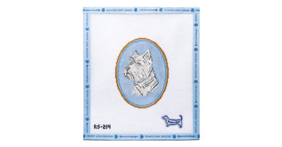 The Westie Cameo - Penny Linn Designs - Atlantic Blue Collection