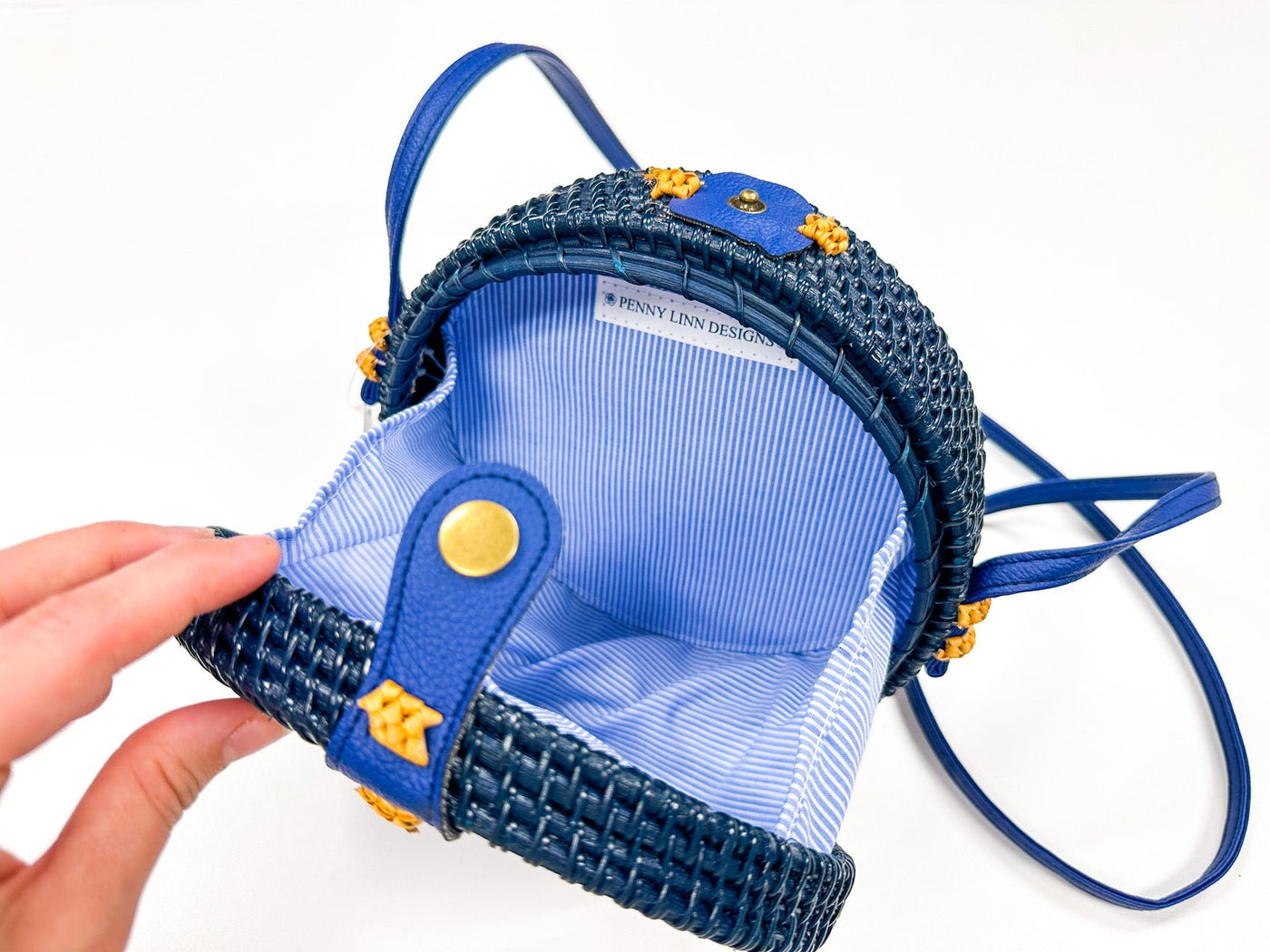 4x4 Round Wicker Bag - Penny Linn Designs - Penny Linn Designs