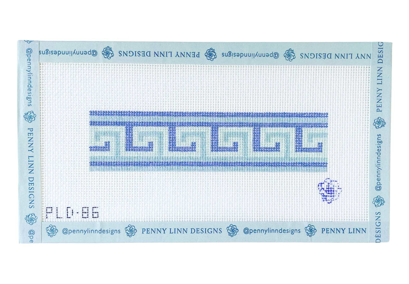 Blue Greek Key Fob - Penny Linn Designs - Penny Linn Designs