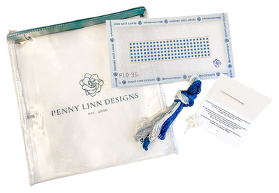 Blue Mini Gingham Key Fob - Penny Linn Designs - Penny Linn Designs
