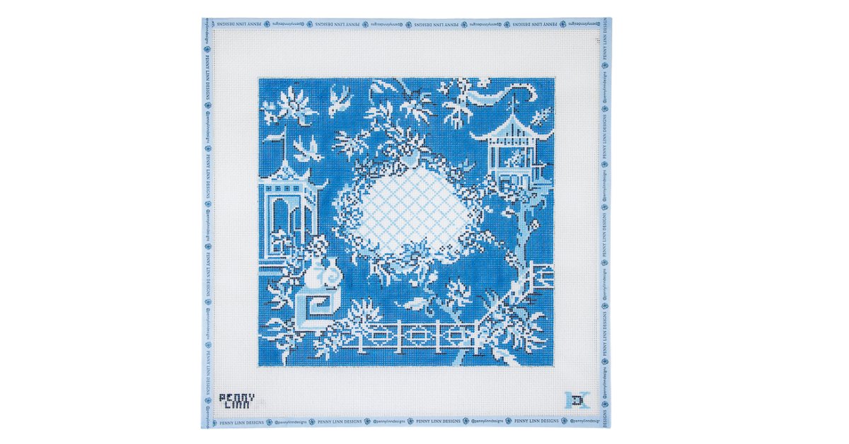 CHINOISERIE TOILE - BLUE - Penny Linn Designs - Amanda Keep