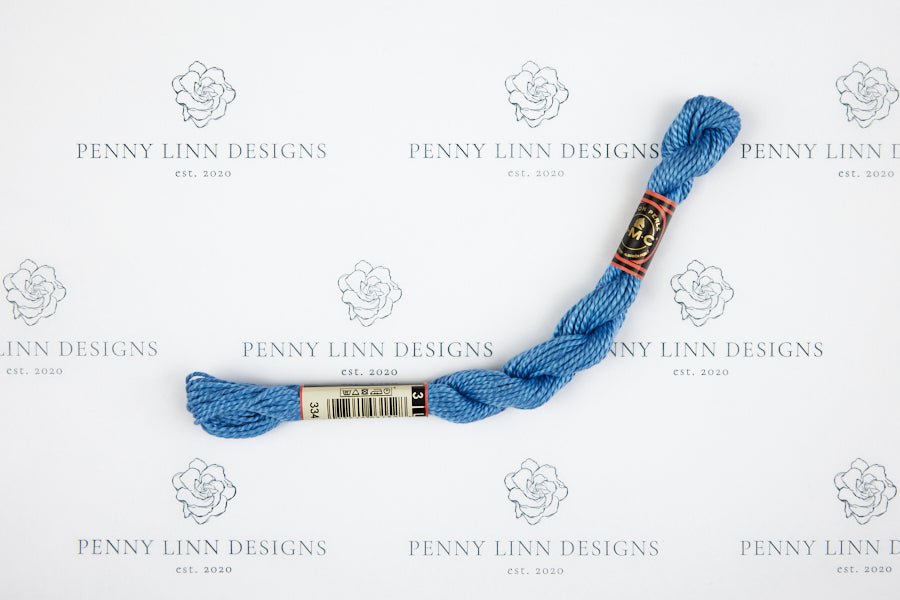 DMC 3 Pearl Cotton 334 Baby Blue - Medium - Penny Linn Designs - DMC