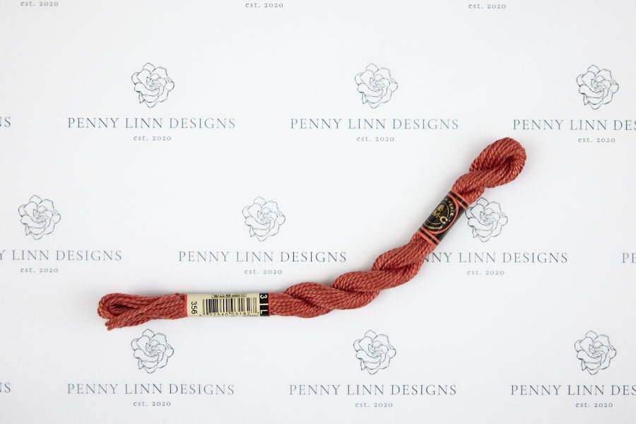DMC 3 Pearl Cotton 356 Terra Cotta - Medium - Penny Linn Designs - DMC