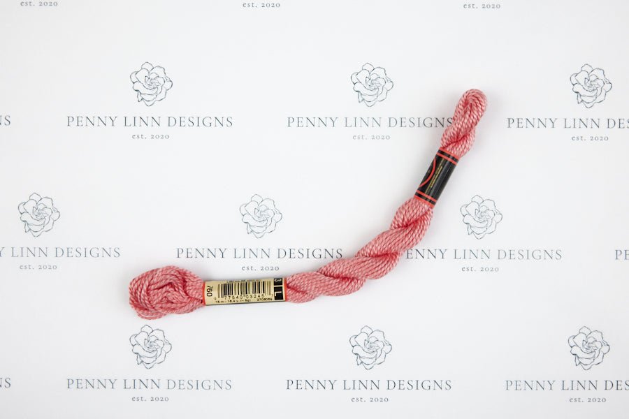 DMC 3 Pearl Cotton 760 Salmon - Penny Linn Designs - DMC