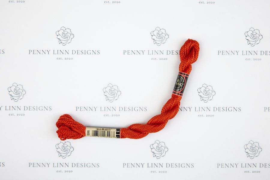 DMC 3 Pearl Cotton 900 Burnt Orange - Dark - Penny Linn Designs - DMC