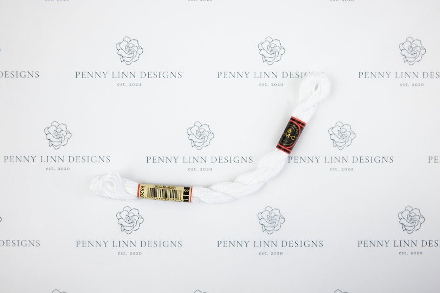 DMC 3 Pearl Cotton B5200 Snow White - Penny Linn Designs - DMC