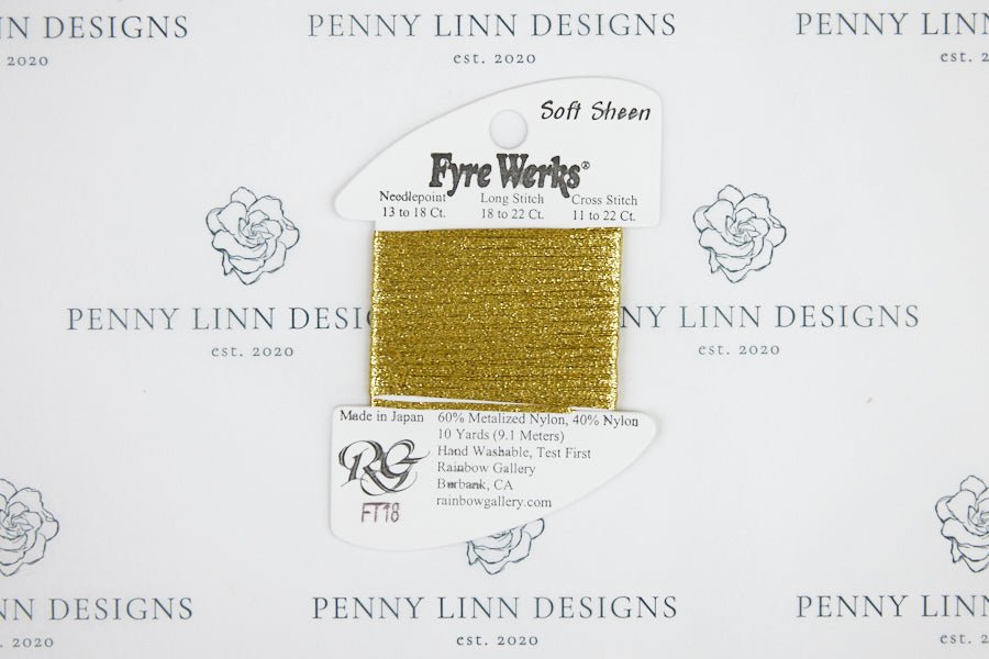 Fyre Werks Soft Sheen FT18 Yellow Gold - Penny Linn Designs - Rainbow Gallery