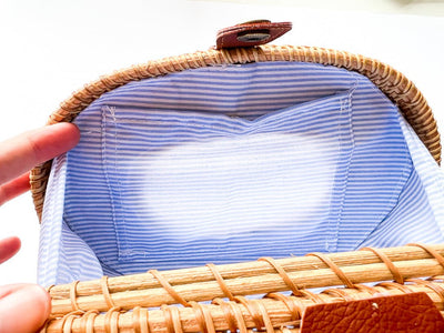 Large Oval Wicker Bag - Penny Linn Designs - Penny Linn Designs