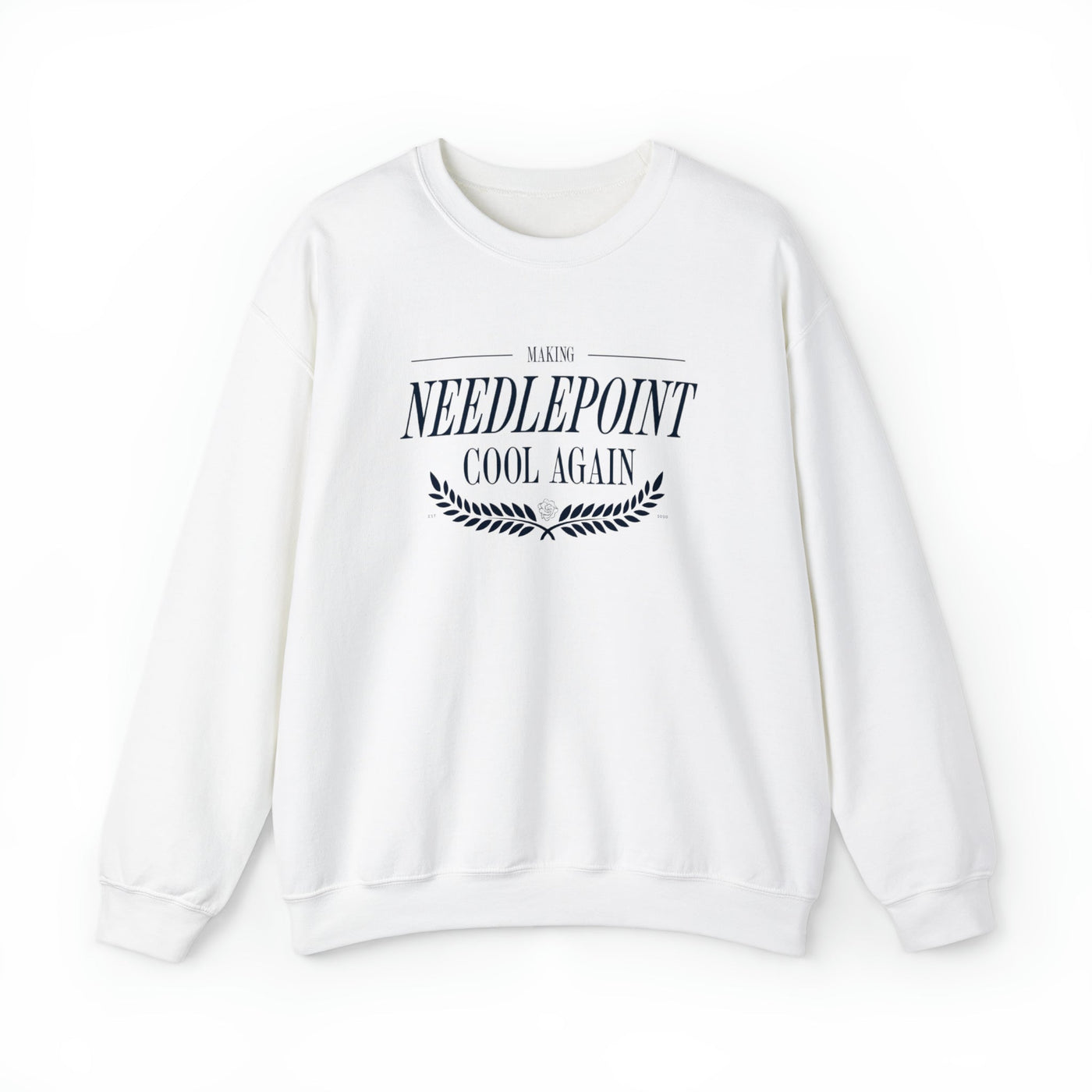 Making Needlepoint Cool Crewneck Sweatshirt - Penny Linn Designs - Printify