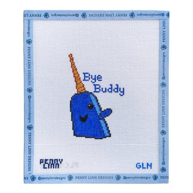 Mr. Narhwal "BYE BUDDY" - Penny Linn Designs - Grandin Lane Needlepoint