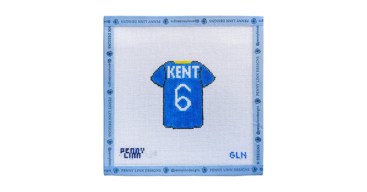 Roy Kent Soccer Jersey - Penny Linn Designs - Grandin Lane Needlepoint