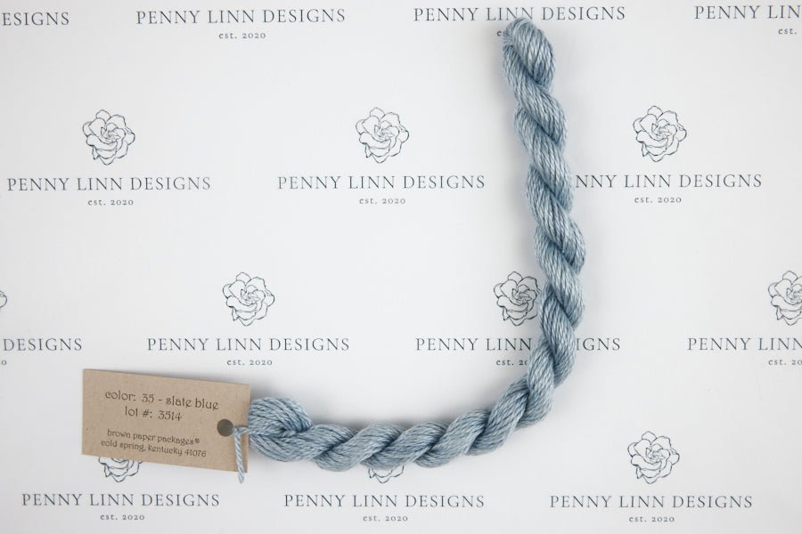 Silk & Ivory 35 Slate Blue - Penny Linn Designs - Brown Paper Packages