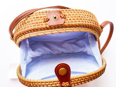 Small Oval Wicker Bag - Penny Linn Designs - Penny Linn Designs
