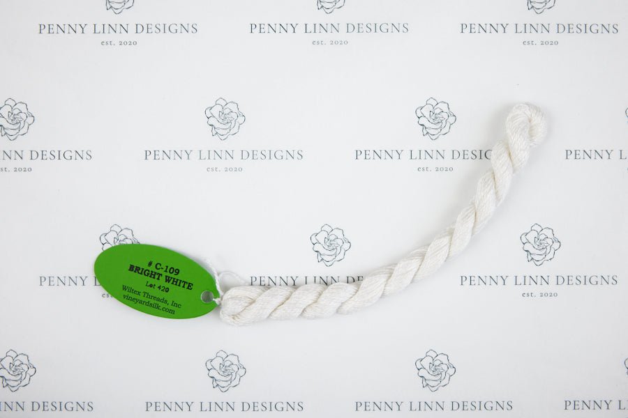 Vineyard Silk C-109 BRIGHT WHITE - Penny Linn Designs - Wiltex Threads