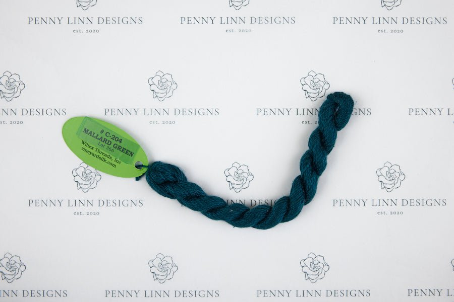 Vineyard Silk C-204 MALLARD GREEN - Penny Linn Designs - Wiltex Threads